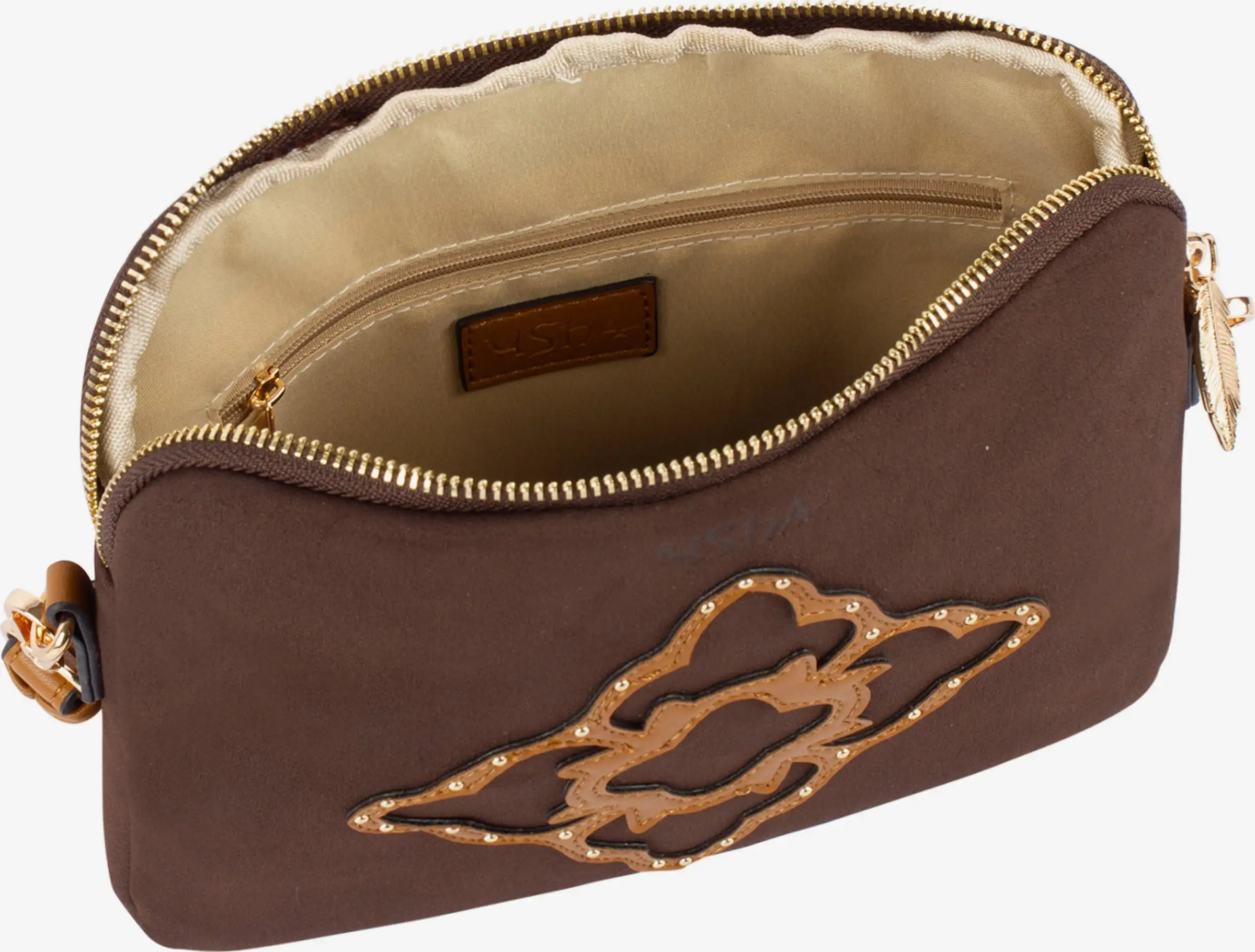 Schoudertasjes Schoudertas Dames Cognac / Donkerbruin 4 Schoudertasjes Schoudertas Dames Cognac / Donkerbruin - Afbeelding 2