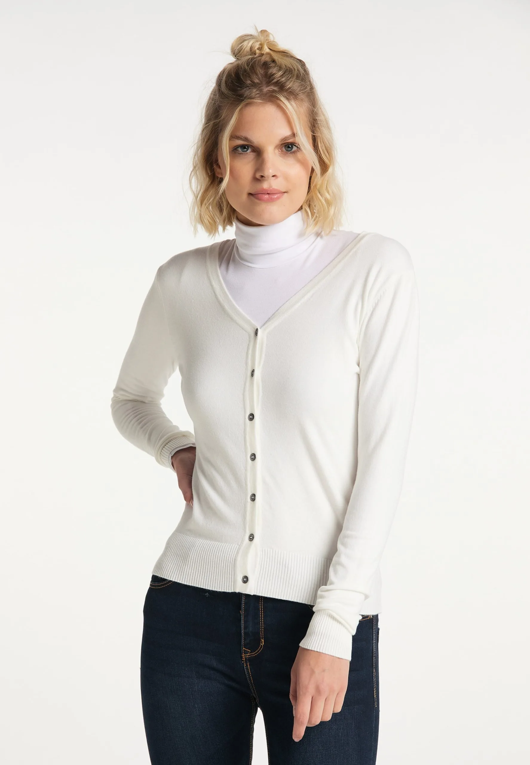 Vesten Gebreid Vest Dames Offwhite 4 Vesten Gebreid Vest Dames Offwhite - Afbeelding 2