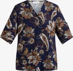 Usha Blouses Met Korte Mouw Blouse Dames Navy