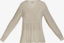 Blouseshirts Blouse Dames Beige