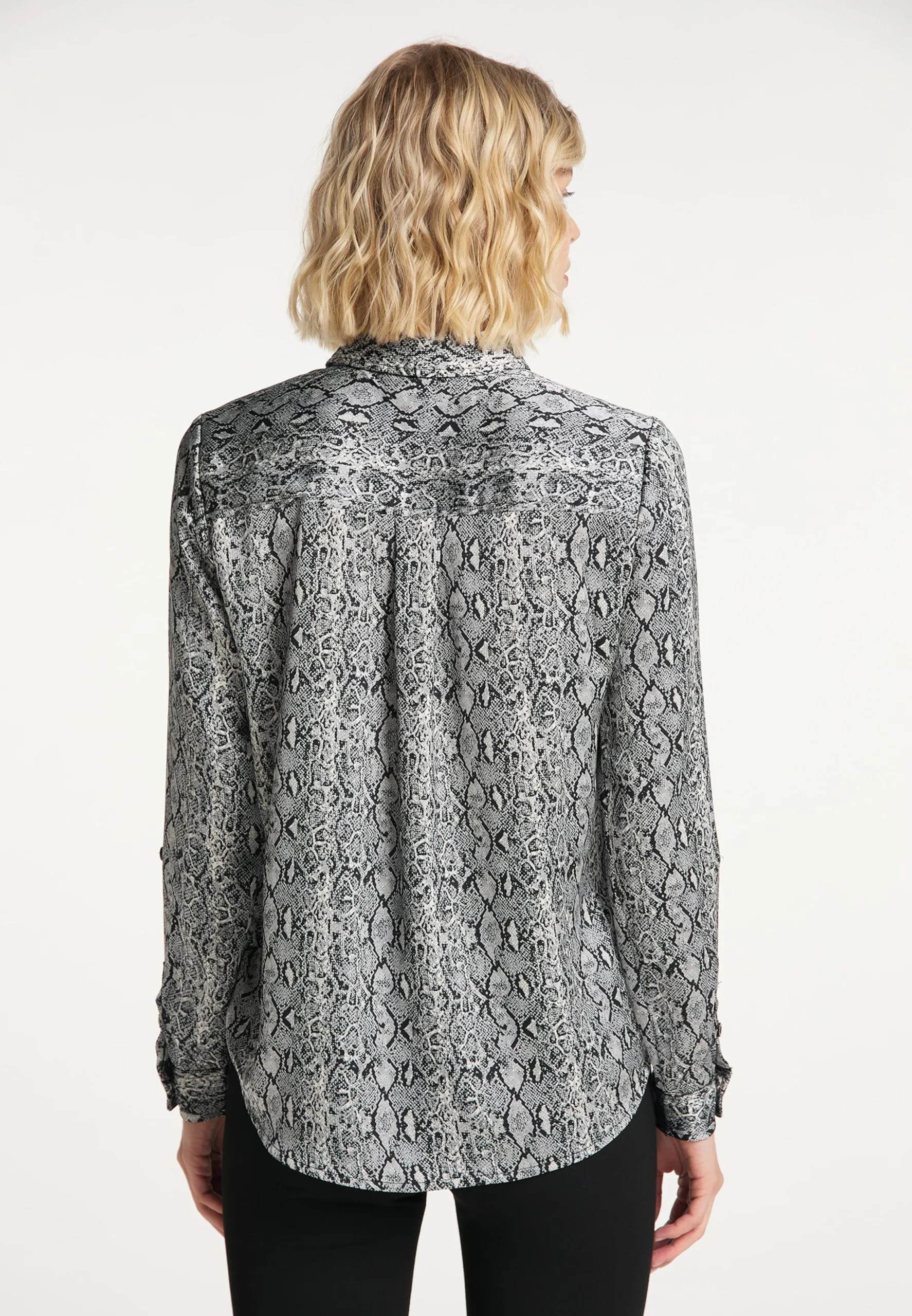 Usha Overhemden Blouse Dames Lichtgrijs 5 Usha Overhemden Blouse Dames Lichtgrijs - Afbeelding 3