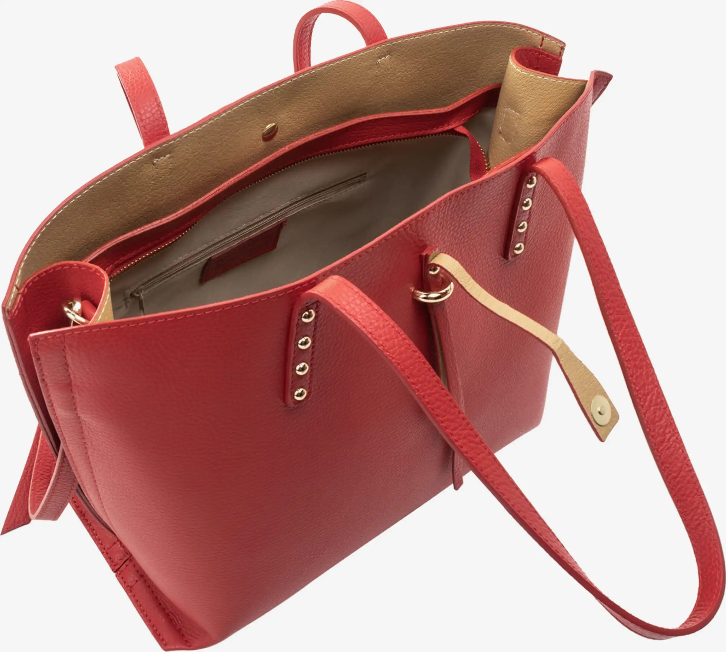 Usha Shoppers Shopper Dames Rood 4 Usha Shoppers Shopper Dames Rood - Afbeelding 2