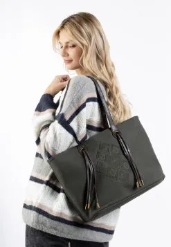 Shoppers Shopper Rakata Dames Donkergroen -Aanbiedingen Usha Winkel 7cd1403a82b3e535cb2cba94d27c2b36