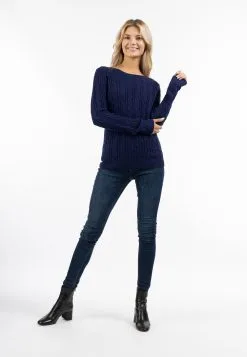 Basic Truien Trui Dames Navy -Aanbiedingen Usha Winkel 7cf5f7c30151e8a8ee3a633ca5193b0a
