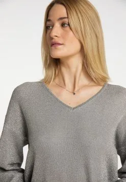 Fijngebreide Truien Trui Dames Zilvergrijs -Aanbiedingen Usha Winkel 7dfafa35edc69623a774becce9441d40