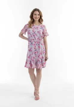 Usha Zomerjurken Zomerjurk Dames Duifblauw -Aanbiedingen Usha Winkel 80572d8197ae5eb1e761af3a2d62c4cd