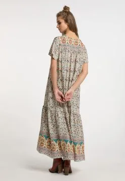 Zomerjurken Zomerjurk Dames Crème -Aanbiedingen Usha Winkel 81295cda2eafcbc3e46ae250a1f5f7ad