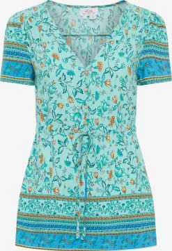 Blouses Met Korte Mouw Blouse Dames Blauw