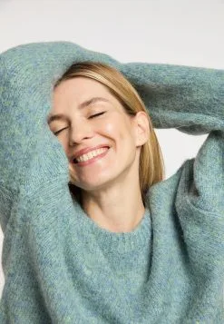 Usha Fijngebreide Truien Trui Dames Jade Groen -Aanbiedingen Usha Winkel 839a77cc9b1206982d09eb53fcfdcf49