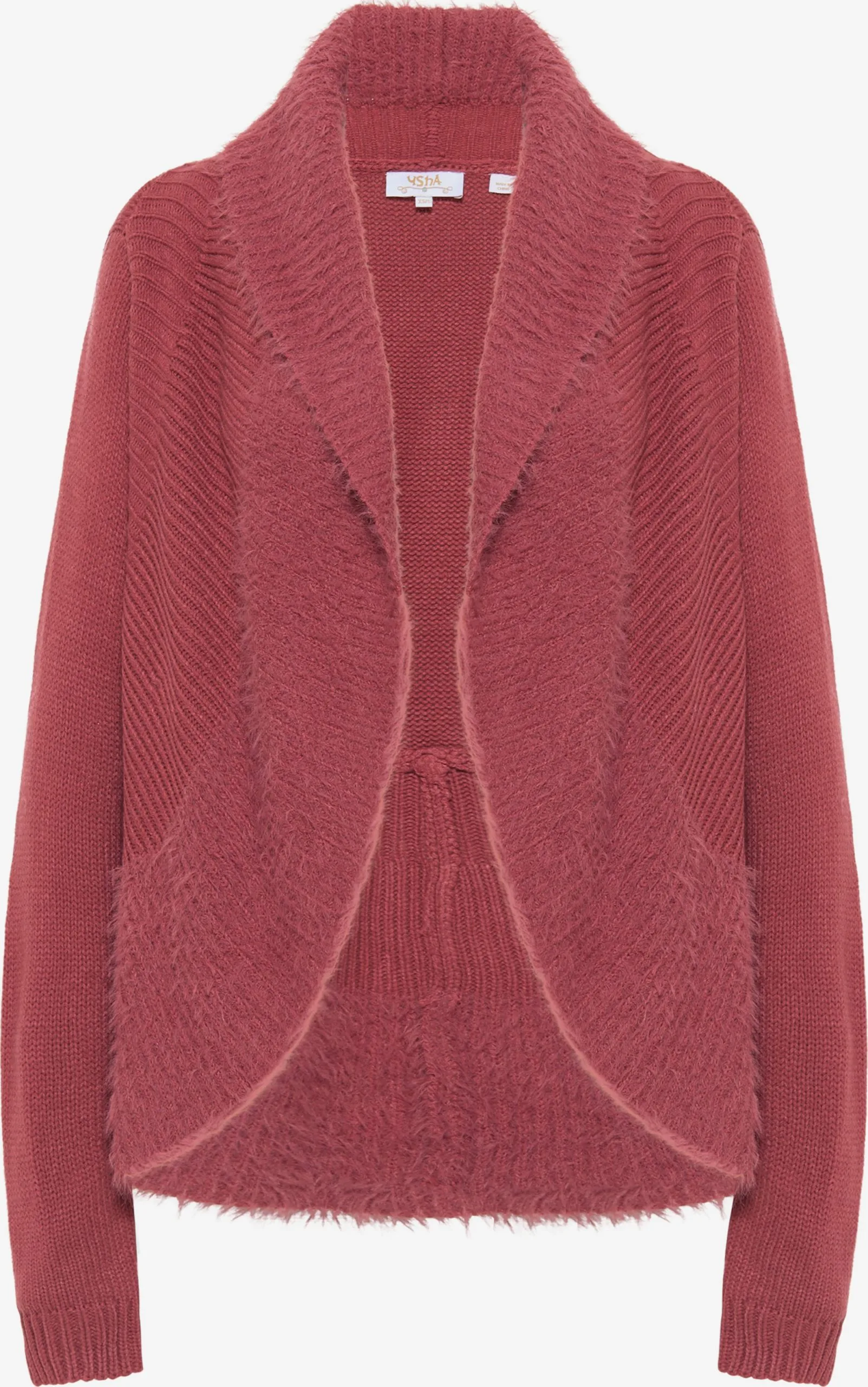 Vesten Gebreid Vest Dames Donkerroze 3 Vesten Gebreid Vest Dames Donkerroze