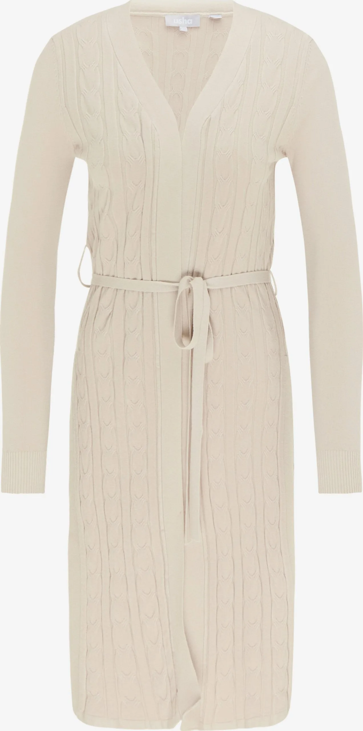 Usha Vesten Gebreid Vest Dames Beige 3 Usha Vesten Gebreid Vest Dames Beige