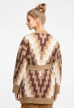 Vesten Gebreid Vest Rakata Dames Kastanjebruin / Lichtbruin -Aanbiedingen Usha Winkel 8d002ac4a63c807c152f4e712b1c03aa