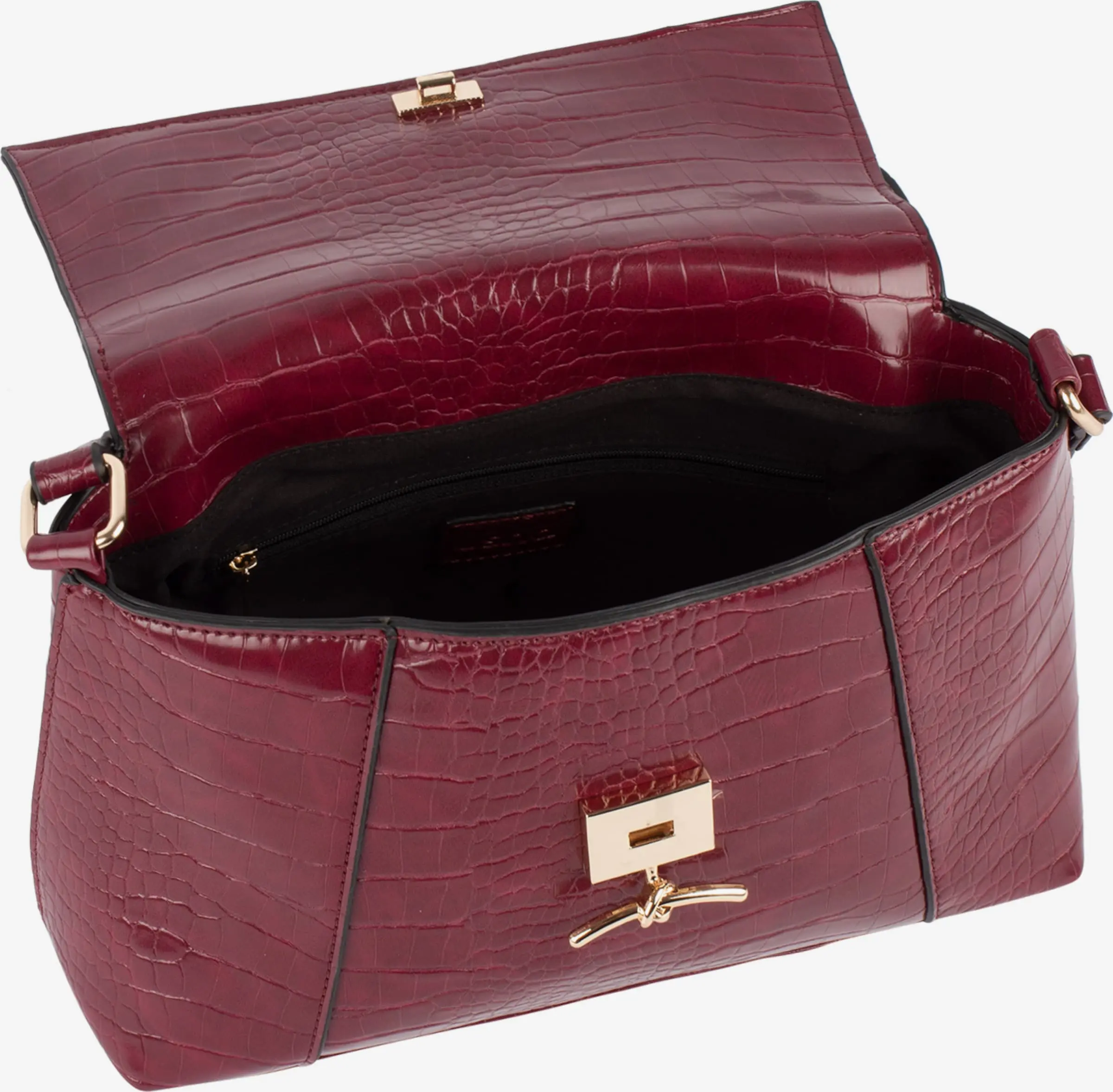 Usha Schoudertasjes Schoudertas Sivene Dames Wijnrood 4 Usha Schoudertasjes Schoudertas Sivene Dames Wijnrood - Afbeelding 2