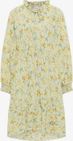 Usha Mini Jurken Jurk Dames Lichtgroen / Donkergroen