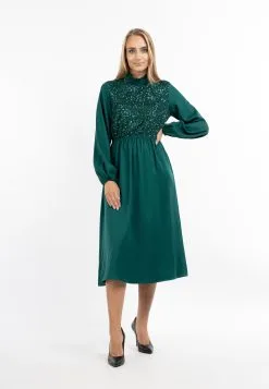 Usha Midi Jurken Jurk Dames Groen -Aanbiedingen Usha Winkel 96a2c711ff30af6dcfb79ec76e64d033