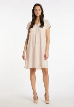 Usha Zomerjurken Zomerjurk Dames Rosa / Wit -Aanbiedingen Usha Winkel 9a180ca04aa645a91d2870ffc59f5c8e