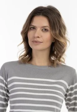 Fijngebreide Truien Trui Dames Grijs -Aanbiedingen Usha Winkel 9b99f17493ed98c1b4a065a22de52735