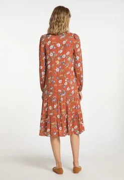 Usha Blousejurken Blousejurk Dames Roestrood -Aanbiedingen Usha Winkel 9cc180046c14eeacd7b4f22f20fa06ea