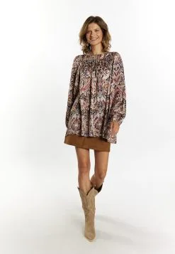 Lange Blouses Blouse Carnea Dames Bruin -Aanbiedingen Usha Winkel 9e66140343d494a900c3aa911d2a33fd