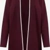 Vesten Gebreid Vest Dames Bordeaux