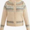 Vesten Gebreid Vest Dames Beige / Crème