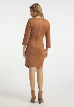 Mini Jurken Jurk Dames Cognac -Aanbiedingen Usha Winkel a27e318adc6ebd9f64a0d0ff94a60fa8