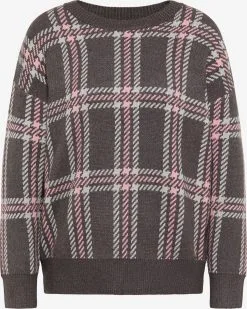 Fijngebreide Truien Trui Dames Antraciet / Lichtgrijs