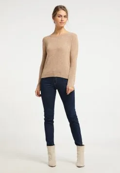 Usha Fijngebreide Truien Trui Dames Lichtbeige -Aanbiedingen Usha Winkel a9eedf414713869469d9e609549fcdec