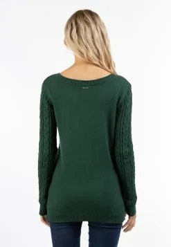 Fijngebreide Truien Trui Dames Donkergroen -Aanbiedingen Usha Winkel aa355576cca2018220d610f30e9bf1c0
