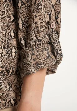 Usha Overhemden Blouse Dames Lichtbruin / Donkerbruin -Aanbiedingen Usha Winkel abd732e1108a88a394cee2ec6ef540a0