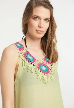 Zomerjurken Zomerjurk Dames Riet / Jade Groen -Aanbiedingen Usha Winkel ad6381ce136a6870a15e2bfcfda23a46