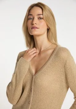 Vesten Gebreid Vest Dames Donkerbeige -Aanbiedingen Usha Winkel adf6ac3c95281640863925ae4899e7de