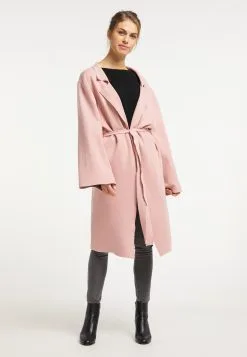 Usha Lange Vesten Gebreide Mantel Dames Pastelroze -Aanbiedingen Usha Winkel b195ff29a0bb2286eff7ae2810b09921