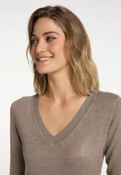 Usha Fijngebreide Truien Trui Dames Taupe -Aanbiedingen Usha Winkel b5360accd45a3cf543aa4ee2c3dff702