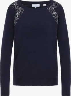 Fijngebreide Truien Trui Dames Donkerblauw