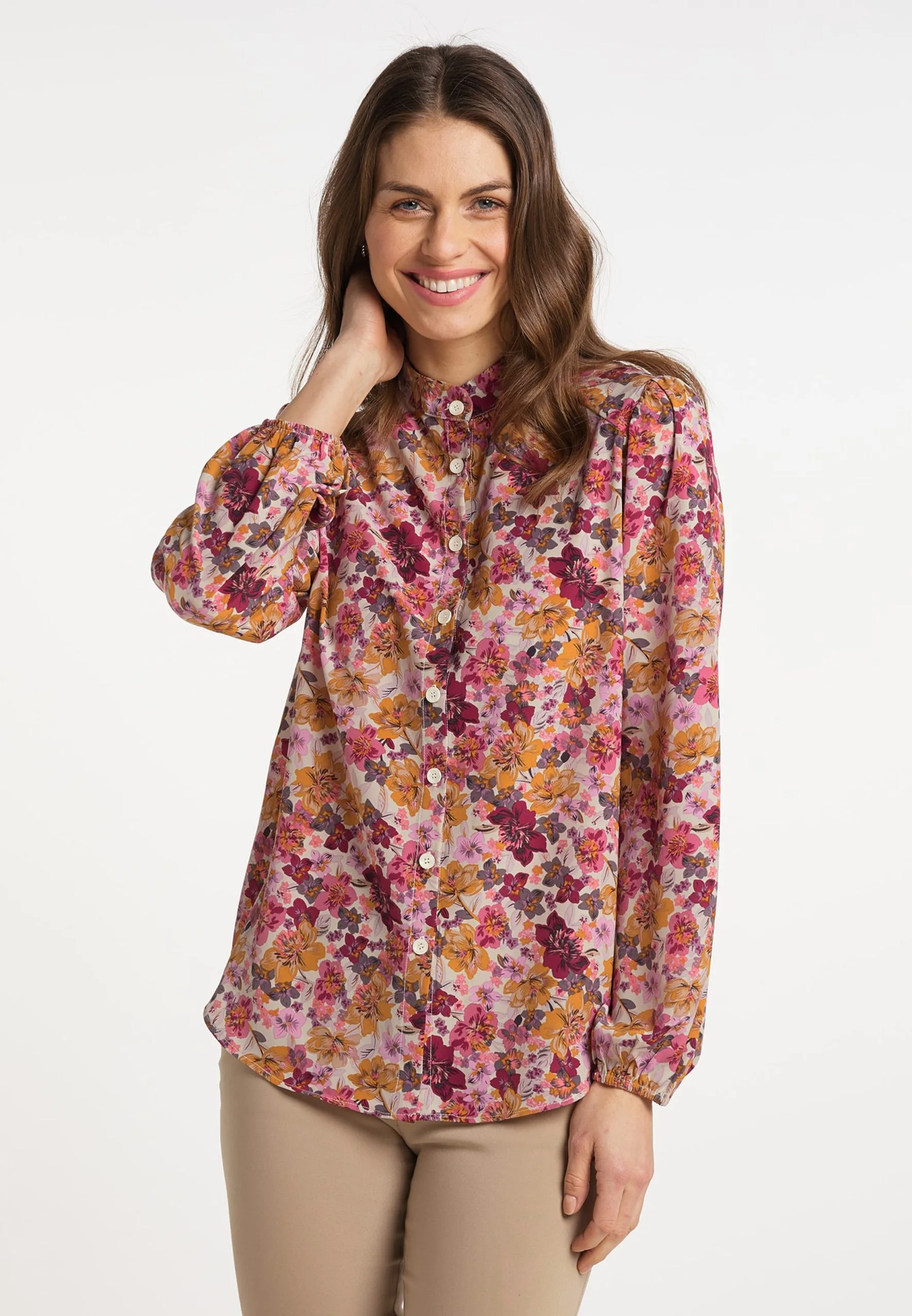 Usha Overhemden Blouse Dames Offwhite 4 Usha Overhemden Blouse Dames Offwhite - Afbeelding 2