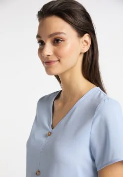 Blouses Met Korte Mouw Blouse Dames Lichtblauw -Aanbiedingen Usha Winkel bc1a451a4a33ee0a87281facb9d4b420