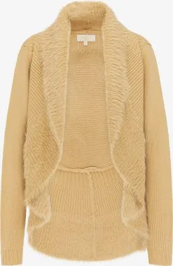 Vesten Gebreid Vest Dames Sand