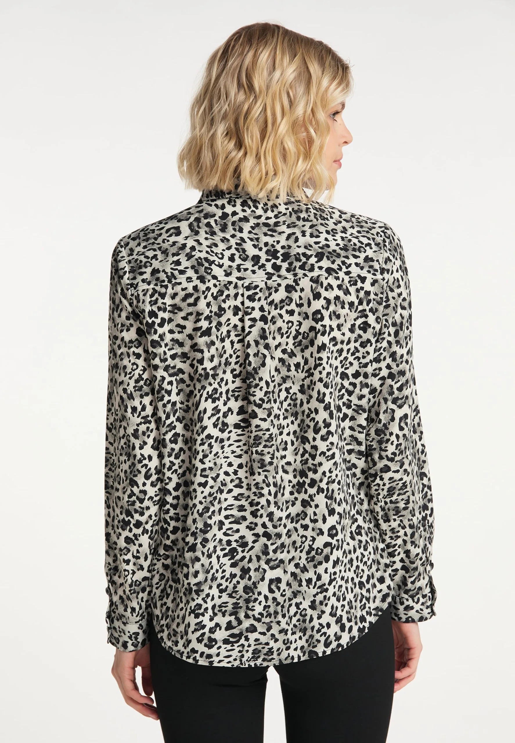 Usha Overhemden Blouse Dames Lichtgrijs / Donkergrijs 5 Usha Overhemden Blouse Dames Lichtgrijs / Donkergrijs - Afbeelding 3