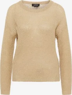 Fijngebreide Truien Trui Dames Lichtbeige