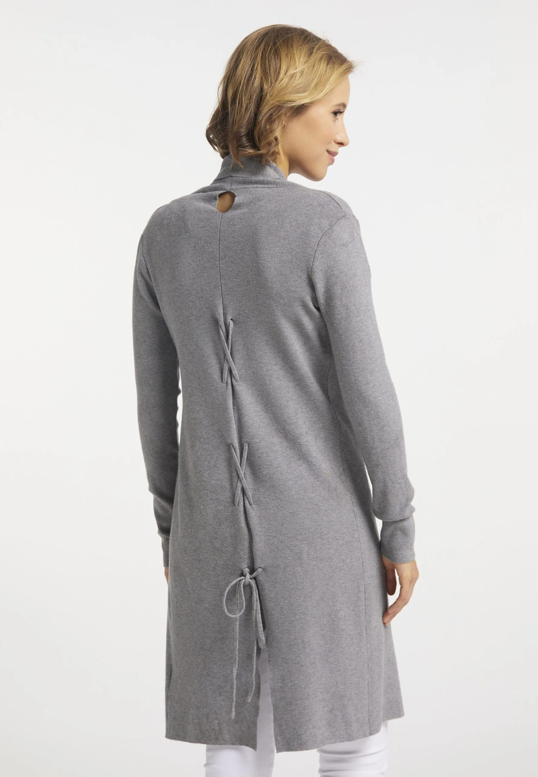 Vesten Gebreid Vest Dames Grijs Gemêleerd 5 Vesten Gebreid Vest Dames Grijs Gemêleerd - Afbeelding 3