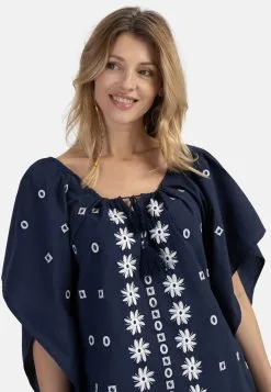 Ponchos & Kimonos Cape Dames Marine -Aanbiedingen Usha Winkel c5c08d347304b695a81e6f143bcb6d25
