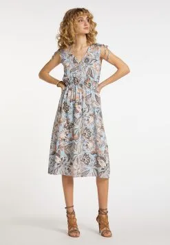 Zomerjurken Zomerjurk Dames Duifblauw / Lichtblauw -Aanbiedingen Usha Winkel c7bf4ce3260e413cbd835d234f3820a1