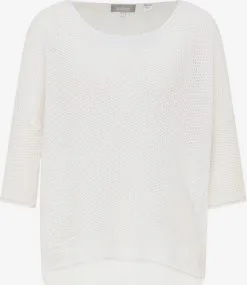 Usha Fijngebreide Truien Trui Dames Wit