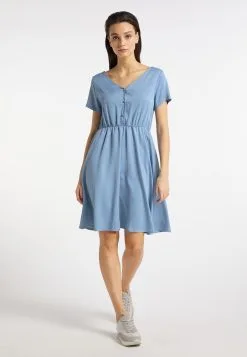 Zomerjurken Zomerjurk Dames Smoky Blue -Aanbiedingen Usha Winkel caba2cd436902db90f59df2aa00f9ccb