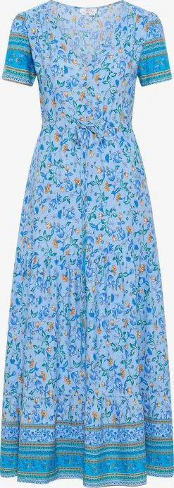 Maxi Jurken Jurk Dames Lichtblauw / Donkerblauw