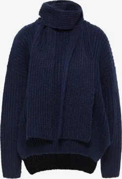 Fijngebreide Truien Trui Dames Donkerblauw