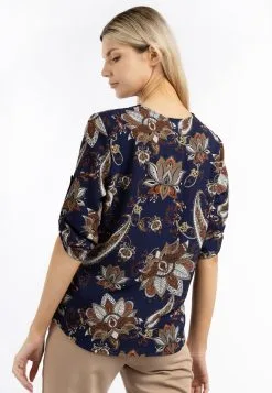 Usha Blouses Met Korte Mouw Blouse Dames Navy -Aanbiedingen Usha Winkel d966026d1a826fb1cc84cafdac39dd36