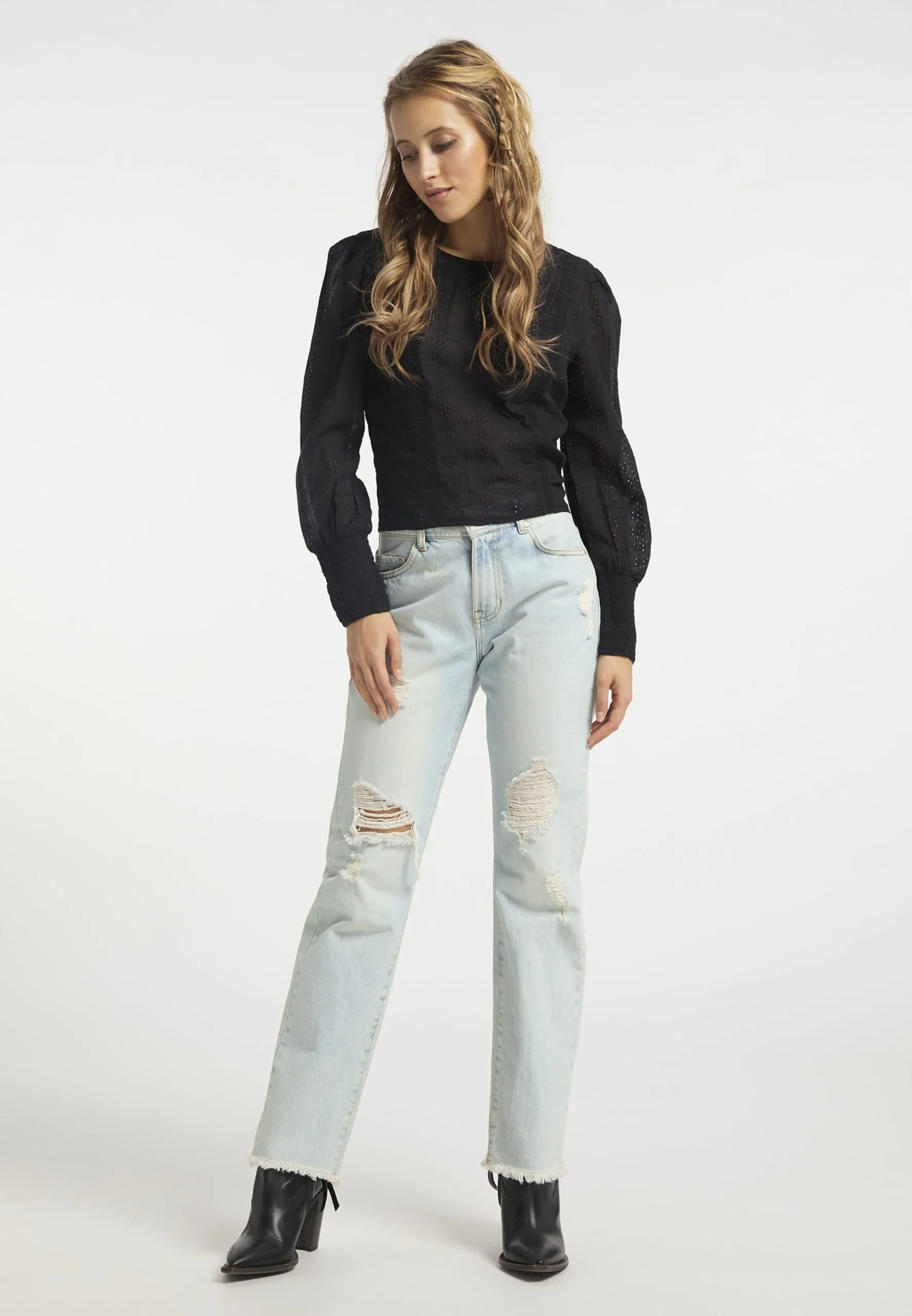 Blouseshirts Blouse Dames Zwart 6 Blouseshirts Blouse Dames Zwart - Afbeelding 4