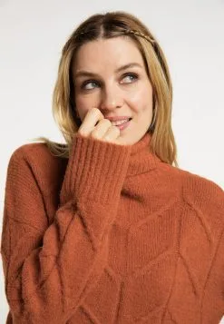 Coltruien Trui Dames Donkeroranje -Aanbiedingen Usha Winkel dadcea877eab377a85404f73e1c864ec